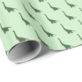 イリュシマグリーン恐竜クリスマスグリーン ラッピングペーパー (ロールコーナー)