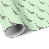 イリュシマグレイ恐竜クリスマスグリーン ラッピングペーパー (ロールコーナー)
