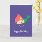 イリュシマコットンキャンディマーメイドダークパープル カード (黄色い花)