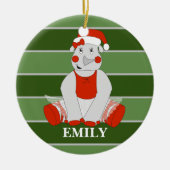 イリュシマサイパーソナライズされたクリスマス セラミックオーナメント (正面)