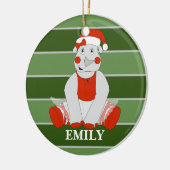 イリュシマサイパーソナライズされたクリスマス セラミックオーナメント (左)