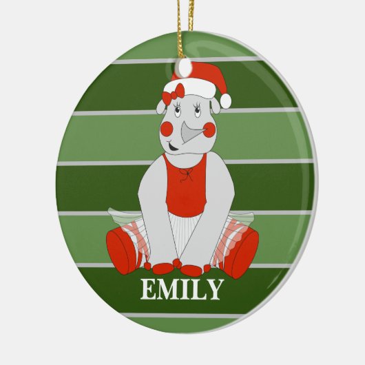 イリュシマサイパーソナライズされたクリスマス セラミックオーナメント (左)