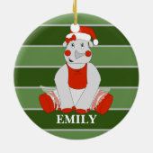 イリュシマサイパーソナライズされたクリスマス セラミックオーナメント (裏面)