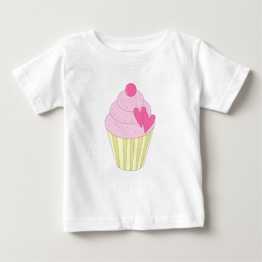 イリュシマストロベリーカップケーキ ベビーTシャツ (正面)
