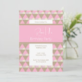 イリュシマストロベリーバニラアイスクリーム1st誕生日 招待状 (スタンド正面)