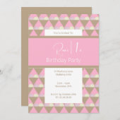 イリュシマストロベリーバニラアイスクリーム1st誕生日 招待状 (正面/裏面)