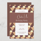 イリュシマチョコバナナアイスクリームコーン1st誕生日 招待状 (正面/裏面)