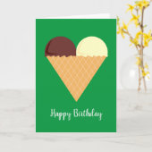 イリュシマチョックバナナアイスクリームグリーン誕生日カード カード (黄色い花)