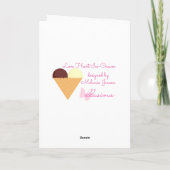 イリュシマチョックバナナアイスクリームブルー誕生日カード カード (裏面)