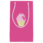 イリュシマデザインピンク スモールペーパーバッグ (正面)