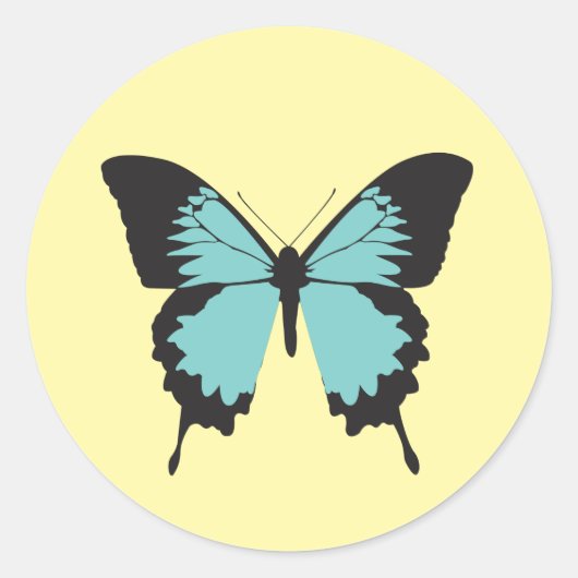 イリュシマバタフライイエロー ラウンドシール (正面)