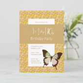 イリュシマバタフライ紙吹雪ガールズ10誕生日 招待状 (スタンド正面)