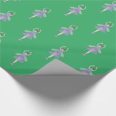 イリュシマバレエフェアリーグリーンラッピング紙 ラッピングペーパー (角)