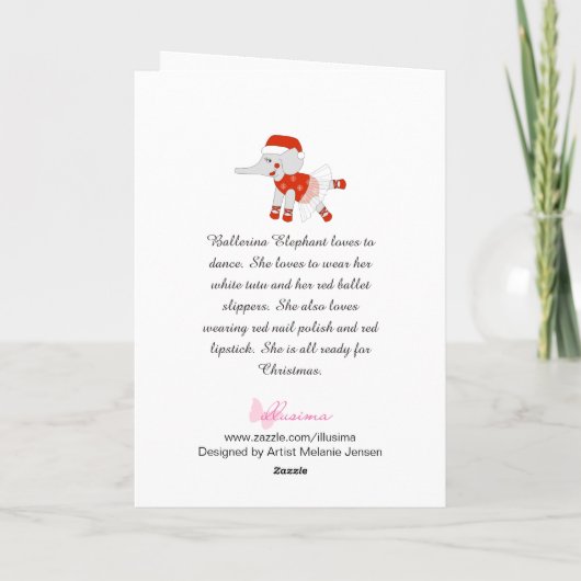 イリュシマバレリナエレファントクリスマススノーフレーク シーズンカード (裏面)