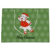 イリュシマバレリナヒッポクリスマススノーフレーク ラージペーパーバッグ (正面)