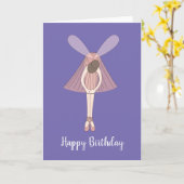 イリュシマバレリナフェアリーパープル誕生日カード カード (黄色い花)