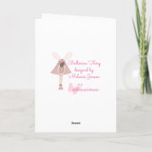 イリュシマバレリナフェアリーピンク誕生日カード カード (裏面)