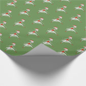 イリュシマバレリナマウスクリスマスグリーン ラッピングペーパー (角)