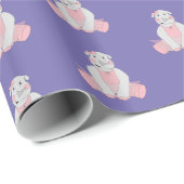 イリュシマバレリナリノパープルラッピング紙 ラッピングペーパー (ロールコーナー)