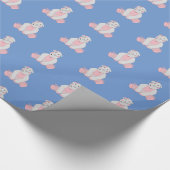 イリュシマバレリナリノブルーラッピング紙 ラッピングペーパー (角)