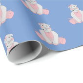 イリュシマバレリナリノブルーラッピング紙 ラッピングペーパー (ロールコーナー)