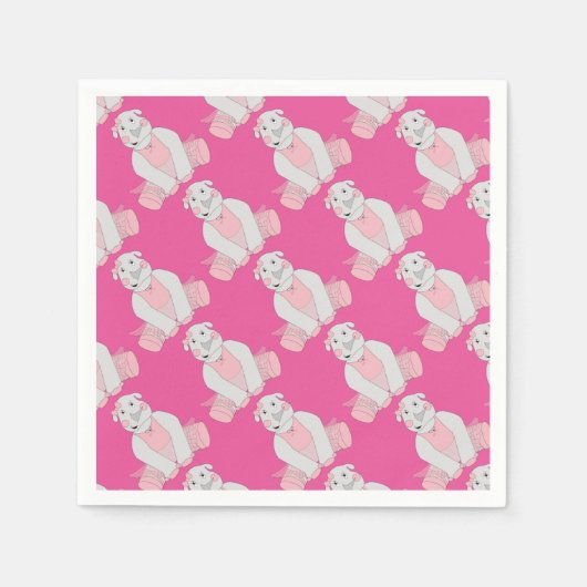 イリュシマバレリナRhino スタンダードカクテルナプキン (正面)