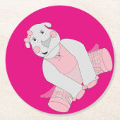 イリュシマバレリナRhino ラウンドペーパーコースター (正面)