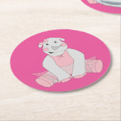 イリュシマバレリナRhino ラウンドペーパーコースター (アングル)