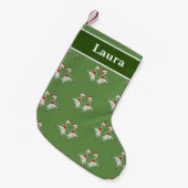 イリュシマバレリーナ踊りネズミクリスマスパターン スモールクリスマスストッキング (正面 (吊り時))