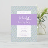 イリュシマパープルグリーンフローラガールズ10誕生日 招待状 (スタンド正面)