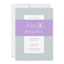 イリュシマパープルグリーンフローラティーン16誕生日