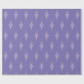 イリュシマパープルバレエフェアリーラッピング紙 ラッピングペーパー (フラット)