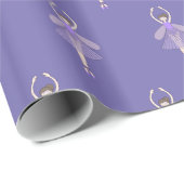 イリュシマパープルバレエフェアリーラッピング紙 ラッピングペーパー (ロールコーナー)