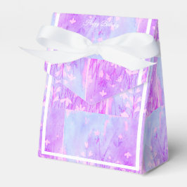 イリュシマパープルワイルドフラワーウォーターカラーB'dayギフト/ フェイバーボックス