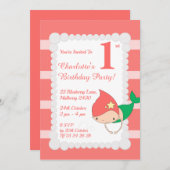 イリュシママーメイドシーパールスガールズバースデーパーティー 招待状 (正面/裏面)