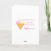 イリュシマラブハートアイスクリームブルー誕生日カード カード (裏面)