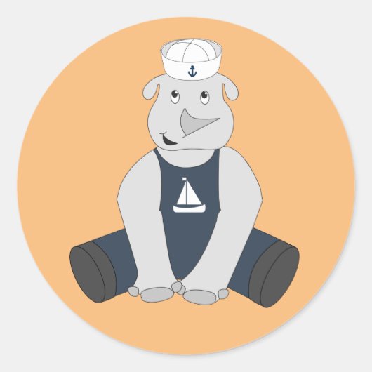 イリュシマリノセーラーオレンジ ラウンドシール (正面)