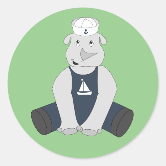 イリュシマリノセーラーグリーン ラウンドシール (正面)