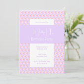 イリュシマレインボーカップケープルパープルワンバースデーパーティー 招待状 (スタンド正面)