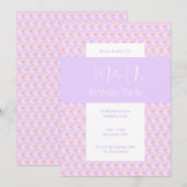 イリュシマレインボーカップケープルパープルワンバースデーパーティー 招待状 (正面/裏面)