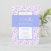 イリュシマレインボースターズブルーガールズ10誕生日 招待状 (スタンド正面)