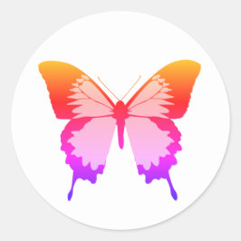 イリュシマレインボーバタフライホワイト ラウンドシール