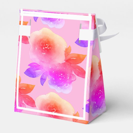 イリュシマレインボーフラワーパターン誕生日ギフト/ Fav フェイバーボックス (裏面サイド)