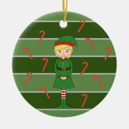 イリュシマ小妖精や小人ガールクリスマススペシャル セラミックオーナメント