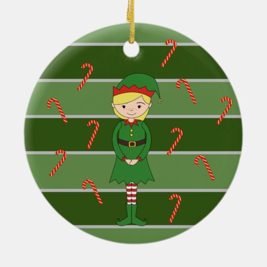 イリュシマ小妖精や小人ガールクリスマススペシャル セラミックオーナメント (裏面)