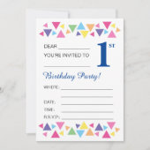 イリュミマ トライアングル、ダークブルー バック、純正 招待状 (正面)