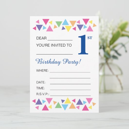 イリュミマ トライアングル、ダークブルー バック、純正 招待状 (スタンド正面)