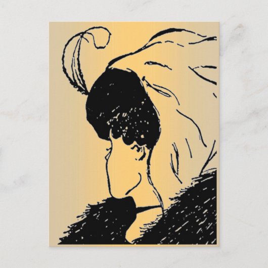 イリュージョン、若い老婦人はがき ポストカード (正面)