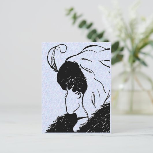 イリュージョン、若い、おばあさんはがき ポストカード (スタンド正面)