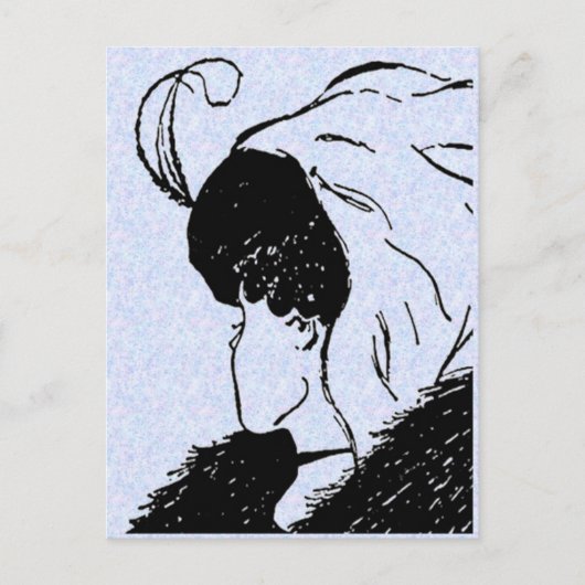 イリュージョン、若い、おばあさんはがき ポストカード (正面)